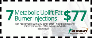 Get 7 Fat Burner Injections for only $77 with this coupon.